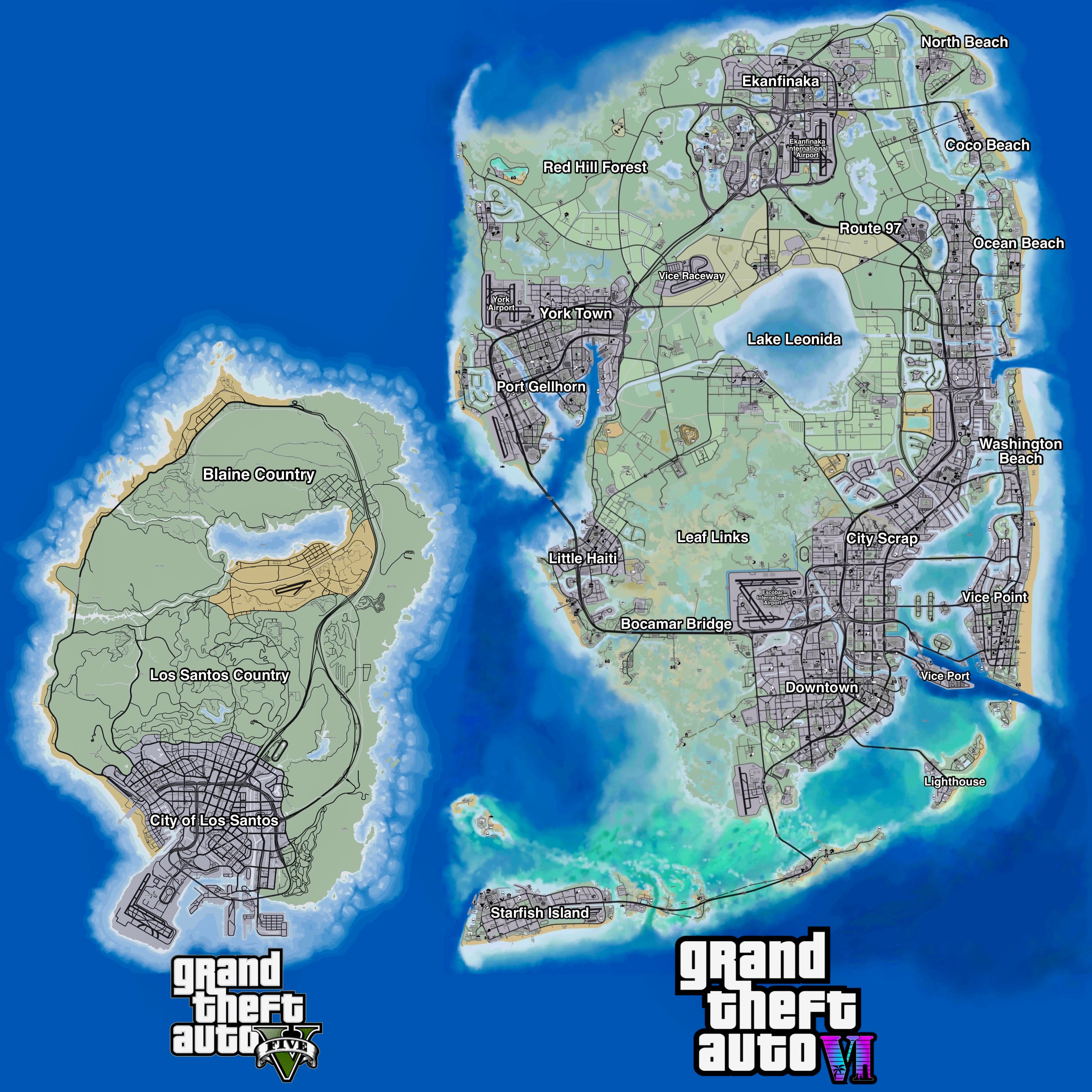 GTA 6 map includes well over 100 unique locations to explore